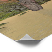 Dicraeosaurus dinosaurier trinken - 3D rendern Poster (Ecke)