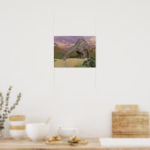 Dicraeosaurus dinosaurier trinken - 3D rendern Poster (Küche)