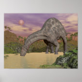 Dicraeosaurus dinosaurier trinken - 3D rendern Poster (Vorne)