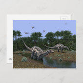 Dicraeosaurus-Szene Postkarte (Vorne/Hinten)