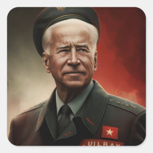 Dictator Joe Biden Quadratischer Aufkleber