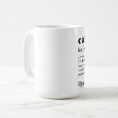 Dictionary.com-Morgen-Tasse Kaffeetasse (Vorderseite Links)
