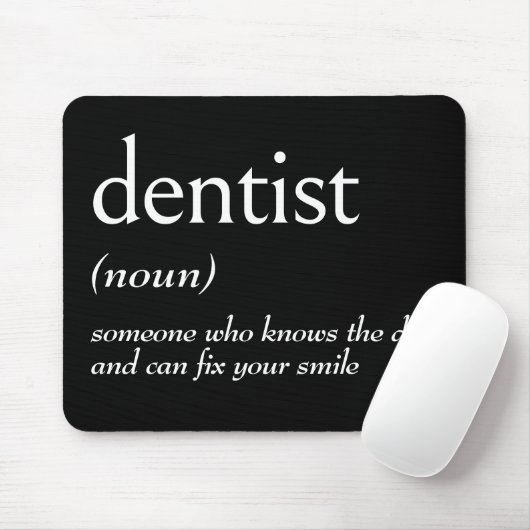 Dictionary Definition For DENTIST Mousepad (Mit Mouse)