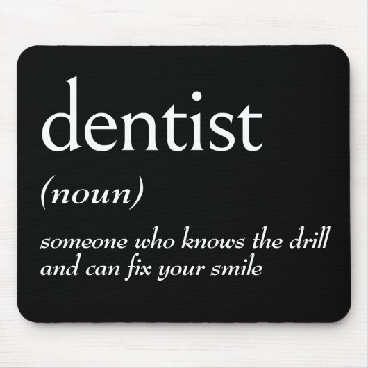 Dictionary Definition For DENTIST Mousepad (Vorne)