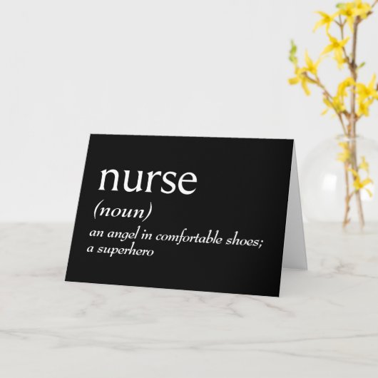 Dictionary Definition For NURSE Karte (Gelbe Blume)