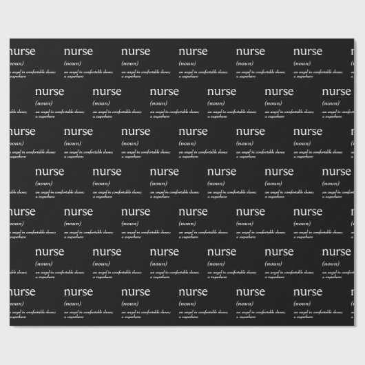 Dictionary Definition of a NURSE Geschenkpapier (Flach)