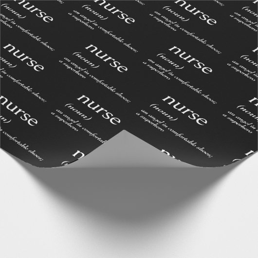 Dictionary Definition of a NURSE Geschenkpapier (Ecke)