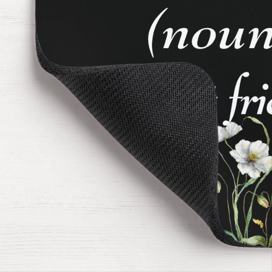 Dictionary Definition of SISTER With Wildflowers Mousepad (Ecke)