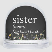 Dictionary Definition of SISTER With Wildflowers Schneekugeln (Rückseite)