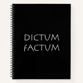 Dictum factum notizblock (Vorderseite)