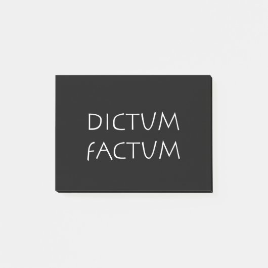Dictum factum post-it klebezettel (Vorderseite)