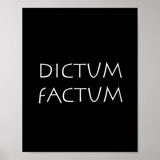 Dictum factum poster (Vorne)
