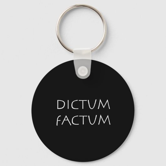 Dictum factum schlüsselanhänger (Vorderseite)