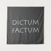 Dictum factum wandteppich (Vorderseite)