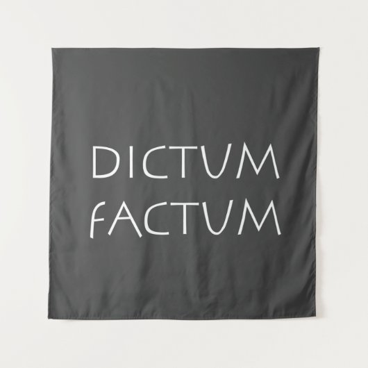 Dictum factum wandteppich (Vorderseite)