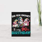 Did You Gnome Its My 90th Birthday 90 Year Old Gno Karte (Vorderseite)