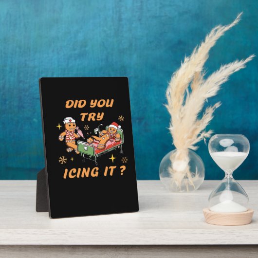 Did You Try Icing It, Nurse Christmas, Gingerbread Fotoplatte (Seite)