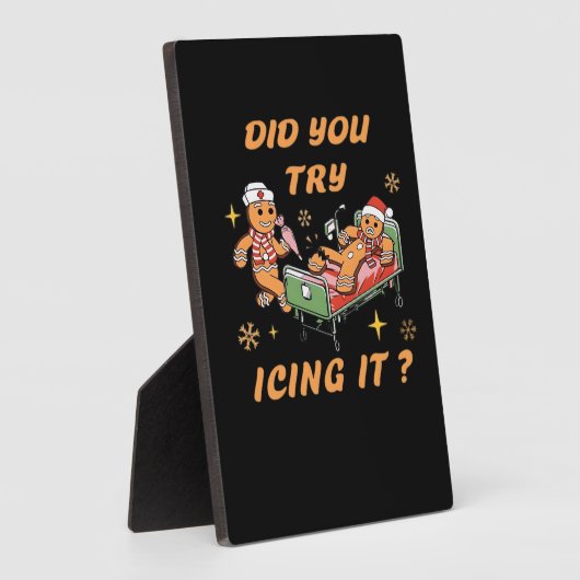 Did You Try Icing It, Nurse Christmas, Gingerbread Fotoplatte (Seite)