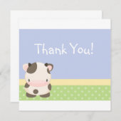 Diddles Bauernhof MOO-Kuh danken Ihnen, B zu Dankeskarte (Vorne/Hinten)