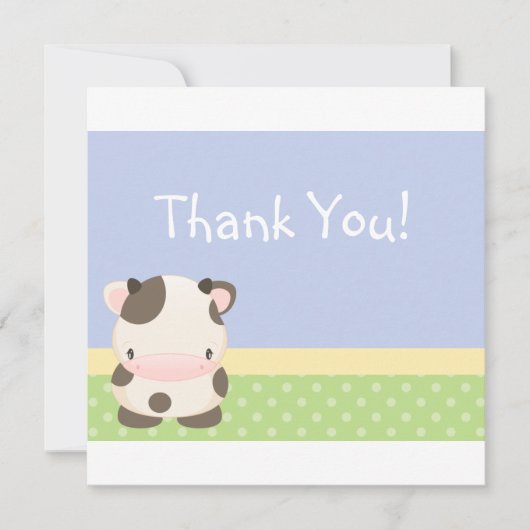 Diddles Bauernhof MOO-Kuh danken Ihnen, B zu Dankeskarte (Vorderseite)