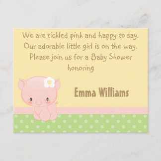 Diddles Bauernhof-Schwein-Babyparty-Einladung Einladung