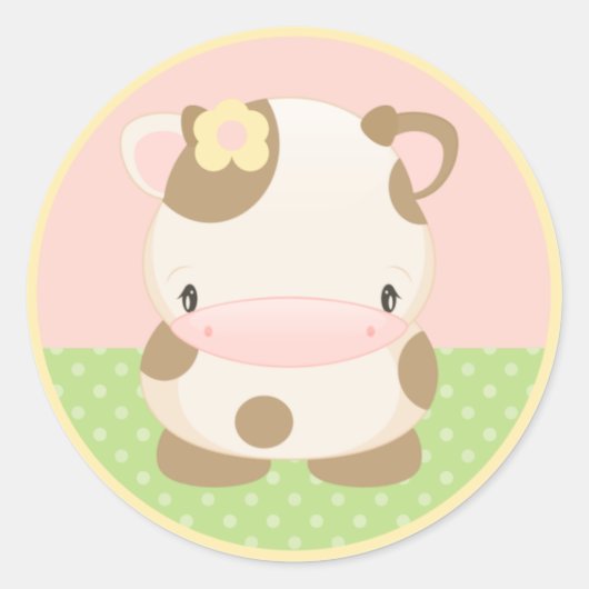 Diddles Farm Moo-Cow-Aufkleber Runder Aufkleber (Vorderseite)