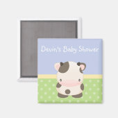 Diddles Farm Moo-Cow Baby Shower Magnet Favor B (Vorderseite/Rückseite)