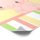 Diddles Farm Pig Birthday Banner Poster (Ecke)