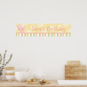 Diddles Farm Pig Birthday Banner Poster (Küche)