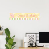 Diddles Farm Pig Birthday Banner Poster (Heimbüro)