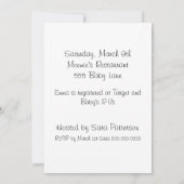 Diddles Pudel-Babyparty-Einladung Einladung (Rückseite)