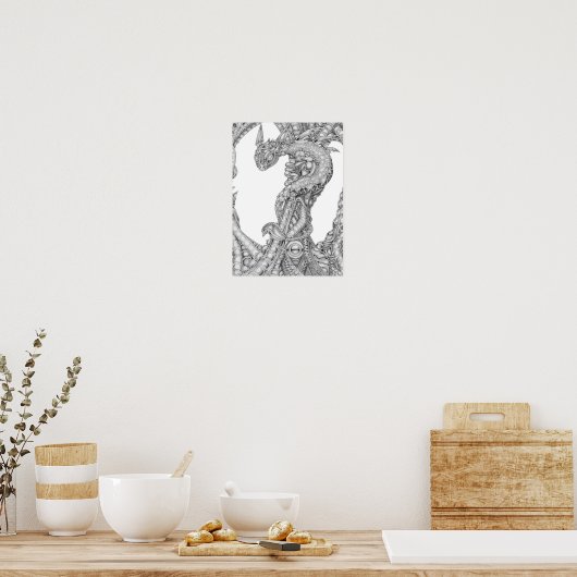 Diddy Dragon Worker Poster (Küche)