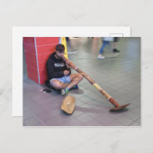 Didgeridoo Busker in Sydney Postcard Postkarte (Vorne/Hinten)