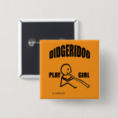 Didgeridoo Play Girl Button (Vorne & Hinten)