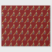 Didgeridoo Stickman Geschenkpapier (Flach)