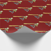 Didgeridoo Stickman Geschenkpapier (Ecke)