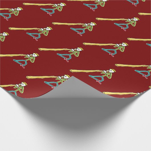 Didgeridoo Stickman Geschenkpapier (Ecke)