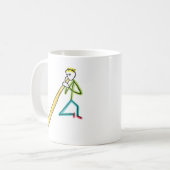 Didgeridoo Stickman Kaffeetasse (Vorderseite Links)