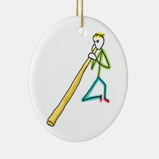 Didgeridoo Stickman Keramik Ornament (Rechts)