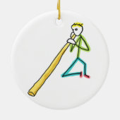Didgeridoo Stickman Keramik Ornament (Hinten)