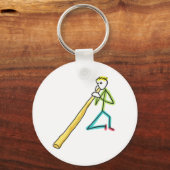 Didgeridoo Stickman Schlüsselanhänger (Vorderseite)