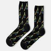 Didgeridoo Stickman Socken (Linkes Detail)