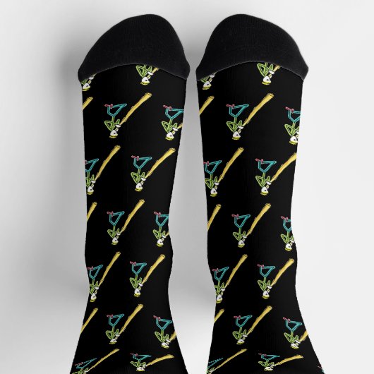 Didgeridoo Stickman Socken (Oben)