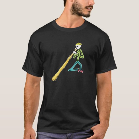 Didgeridoo Stickman T-Shirt (Vorderseite)