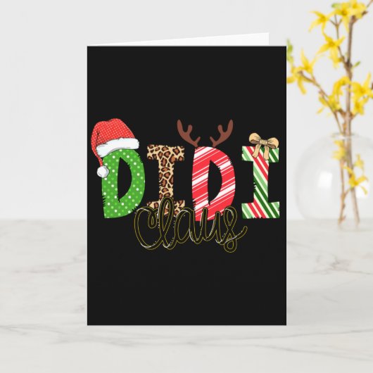 Didi Claus Xmas Happy Family New Santa Claus Chris Karte (Gelbe Blume)