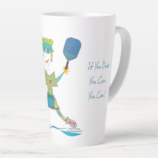 'Didi' - Pickleball Latte Tasse (Rechte Ecke)