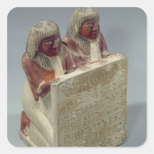 Didi und Pendua bieten eine Hymne an den Sonnengot Quadratischer Aufkleber