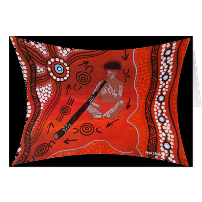 Didjeridoo Player Card (Vorderseite (Horizontal))