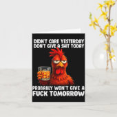 Didn’t Care Yesterday Don’t Give A Today Probably  Karte (Gelbe Blume)