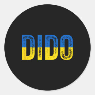 Dido Ukrainischer Großvater Opa Ukraine Flagge Di Runder Aufkleber